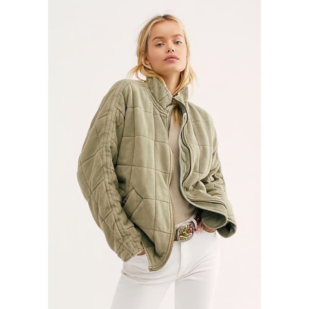 Free People Dolman Quilted Knit Jacket